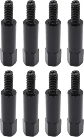 Sx-11117-bk Branded 8pcs Black Valve Cover Bolt Studs Nuts Fits For Chevy Sbc283 305 327 350 383 400
