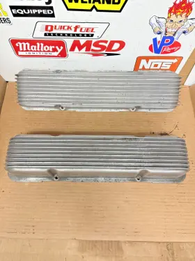20-4050 Cal Custom Sbc Chevy 283 327 40-2050 Valve Covers Aluminium 9 Finned Vintage