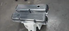 40-1018 Cal Custom Ford Bb Aluminum Finned Valve Covers