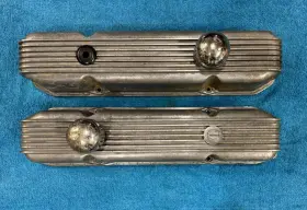 40-2500 Cal Custom Vintage 383 440 Finned Aluminum Valve Covers Cuda Challenger Gasser