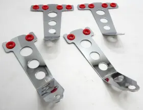 45913 Cal Custom Lot Of 4 Spark Plug Wire Separators Loom Kit Old Skool Chrome