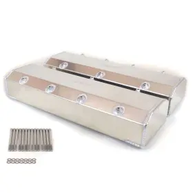 396-454 Canton 65-400 Racing Valve Cover Fabricated Satin Aluminum For Bbc
