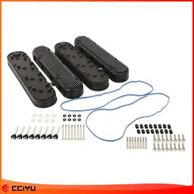 Ze1111538817683701g Cciyu Black Ls Finned Cast Valve Covers Aluminum For Chevy Small Block Sb V8 293 325
