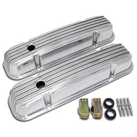 Cfr Performance Hz-6032-3-pol For Pontiac 326-455 Polished Aluminum Valve Covers - Finned