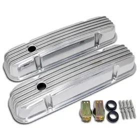 Hz-6032-3-pol Cfr Performance For Pontiac 326-455 Polished Aluminum Valve Covers - Finned Hz-6032-3-pol Cfr Performance For Pontiac 326-455 Polished Aluminum Valve Covers - Finned