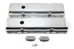 Cfr Performance Hz-6061-1-pol Polished Ball Milled Valve Covers For Chevy Sbc 283 400 Short Baffled