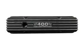 Hz-6720-3-pbk-400 Cfr Performance Tall Finned Aluminum Valve Covers 283 400 Sbc Stroker Logo Black