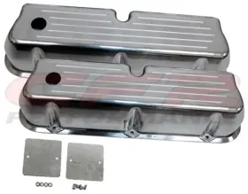 289-302-351w Cfr Performance Hz-6728-3 Aluminum 62-85 Ford Sb 5.0 Tall Valve Covers Ball Milled Polished