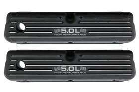 Cfr Performance Hz-6728-3-pbk-5.0l Aluminum Ford 289-302-351w-5.0l Tall Finned Valve Covers Black Etched 5.0l