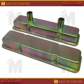 Hz-7215-z Cfr Performance Fits 1958-86 Chevy Sb Small Block Circle Track Racing Zinc Steel Valve Covers