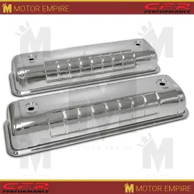 Hz-7541-c Cfr Performance Fits 1955-64 Ford Y Block 272 292 312 Chrome Steel Valve Covers 3.5 Inch Heights