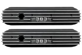 Cfr Performance Hz-8033-3-pbk-383 Aluminum 1987-97 Chevy Sb 383 5.0l 5.7l Valve Covers Tall Etched Logo -black