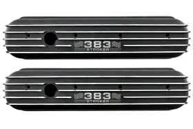 Hz-8033-3-pbk-383 Cfr Performance Aluminum 1987-97 Chevy Sb 383 5.0l 5.7l Valve Covers Tall Etched Logo -black