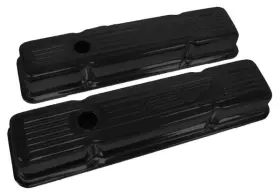 Hz-9853-pbk Cfr Performance Tall Steel Valve Covers For 1958 1986 Chevy Small Block 283 350 Black 327