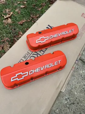 22534323 Chevrolet Gm Performance Big Block Chevy Valve Covers Orange 22534323 Chevrolet Gm Performance Big Block Chevy Valve Covers Orange