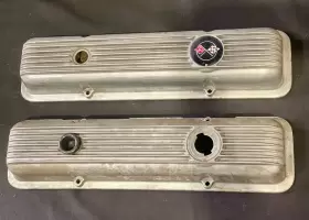 474208 Chevrolet 1969 - 79 Camaro Z28 Corvette Lt-1 350 L82 Finned Aluminum Valve Covers Orig Gm