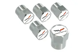 Chcvc-c6 Chevrolet License Frame Inc. Chevy Corvette C6 Chrome Valve Cap Covers