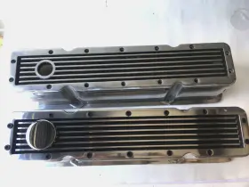 Gh6158 Chevrolet 1958-1986 Small Block Chevy Aluminum Finned Retro Valve Covers Tall 283 305 350