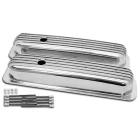 Cbk-6991-3-c Cobra-tek For 1987-97 Chevy 5.0l 5.7l Short Aluminum Center Bolt Valve Covers Full Finned