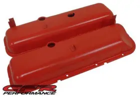 Cbk-9504-1-po Cobra-tek For 1965-72 Chevy Big Block Short Steel Valve Covers Orange With Dripper Rails
