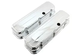 Hz-9235-c Cobra-tek 65 95 Chevy Big Block Tall Valve Covers Chrome Steel 396 427 454 502 1 Hole