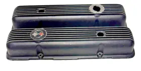 14025554 Corvette 1969-1977 Chevy Covette C3 L82 Valve Covers Black 7-fin Aluminum Oem Parts