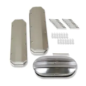 R26212 Demotor Performance For 1965-95 Bbc Fabricated Valve Aluminum Covers With 15 Inch Oval Finned Air Cleaner