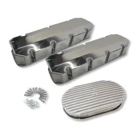 R26693 Demotor Performance For Chevy Bbc 396 427 454 502 Polished Aluminum Valve Covers And 15 Inch Air Cleaner