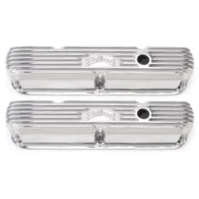4176 Edelbrock Aluminum Valve Cover Set Small Block Fits Chrysler