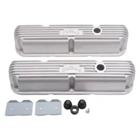 41769 Edelbrock Classic Series Finned Aluminum Valve Covers Satin 41769 Edelbrock Classic Series Finned Aluminum Valve Covers Satin