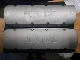 4258 Edelbrock Pontiac Big Chief Big/block Valve Covers #4258 High Perf. Racing Nhra