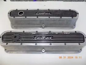 260-289-302-351w Edelbrock 4261 Elite Aluminum Valve Covers Ford Sb Part Used