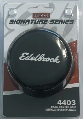 4403 Edelbrock New Black Signature Series Push-in Valve Cover Breather #