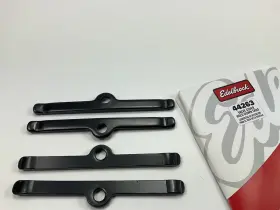 44263 Edelbrock Hold-down Tab Kits For Small-block Chevy 5 Inch Long Black - 4 Pack