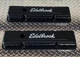 4443 Edelbrock Sale Black Valve Covers For Chevy Sbc 283 305 350 400 V8
