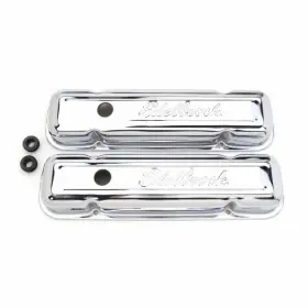 301-326-350-389-400-421-455 Edelbrock 4456 Signature Valve Covers For Pontiac /
