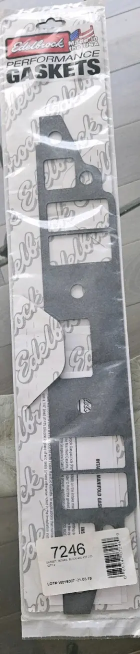 400-455 Edelbrock 7246 2 Pack Composite Intake Gasket - Fits Buick Performance