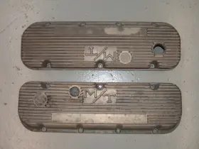 103r-48b Edelbrock Mickey Thompson M/t Holley Performance 103r48b Bbc Alum Finned Valve Covers Chevy 396 427