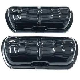 98-9196-0 Empi Black Valve Cover Pair Fits Vw Type 1 Bug Beetle Ghia Bus