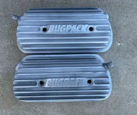 B4-5020-0 Empi Vintage Original Bugpack Vented Cast Aluminum Valve Cover Set Vw Bug Dune Buggy