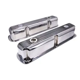 Rsk-vc8560p Factory Outlet Finned Aluminum Valve Covers For 1964-1991 Mopar Sb V8 Polished