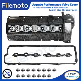 004-077alu Filemoto Carbon Fiber-like Valve Cover For 96-00 Bmw E36 E39 323is 328is 528i M3 Z3