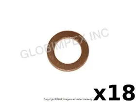 007603-006106 Fischer & Plath For Mercedes 1990-1999 Copper Seal Ring 18 Pcs And Warranty