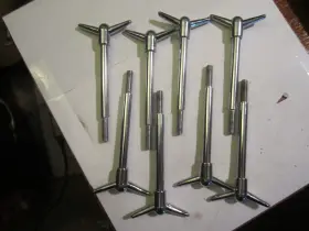 Pont-8 Fmr Set Of 8 Chrome Tall T Handles For Pontiac Valve Covers 5/16 Inch 350 400 455