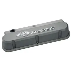 302-137 Ford Slant Edge Valve Cover Set With Racing Logo