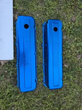 68146 Ford Vintage Moroso 429 460 Big Block Blue Anodized Valve Covers