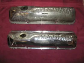 8-21-d2 Ford Original Fe Mustang Cougar 390 428cj Chrome Powered By Valve Covers