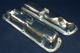 C6zz-6582-a Ford 1965 1966 Mustang Chrome Valve Cover Set 260 289 Hipo Oem C6zz-a C6zz-b