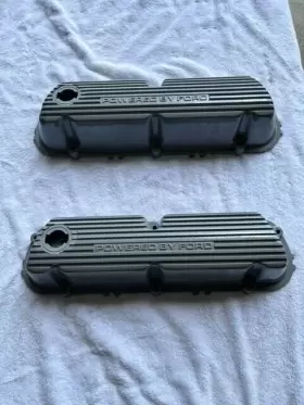 E3ze-6582-cb Ford Mustang Powered By Valve Covers Media Blasted/powder Coated