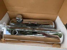 Eb100-vc35 Ford Rare 1963-67 427-t Chrome Valve Cover Set For Transistorized Ignition